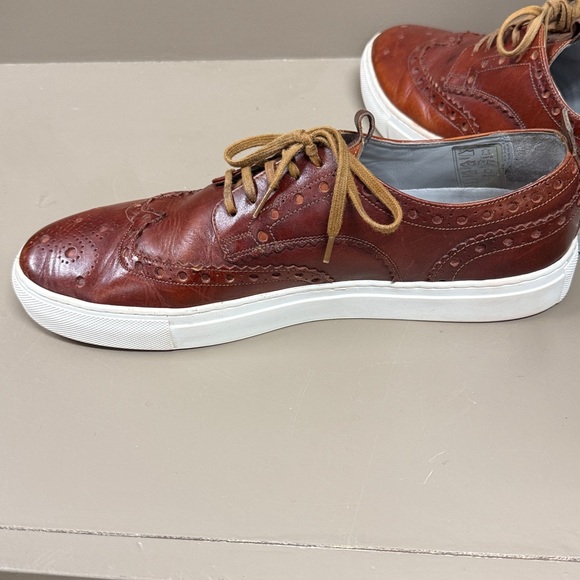 Sneakers by Grenson Men's Brown Leather Brogue Wingtip Sneakers 11W - Picture 7 of 14
